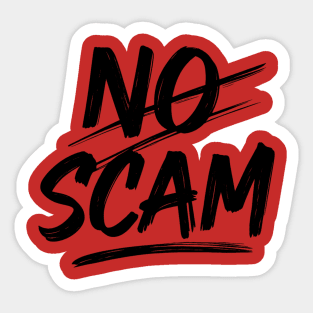 No Scam – Investigative Paintbrush Logo Sticker